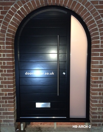 contemporary arched door black