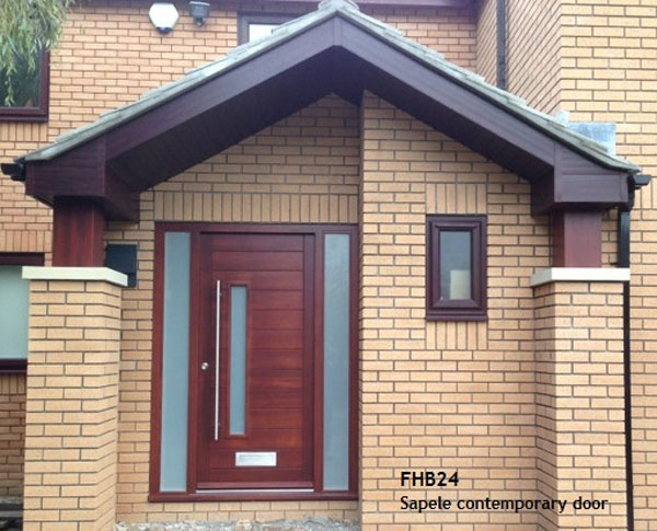 contemporary front doors mahogany