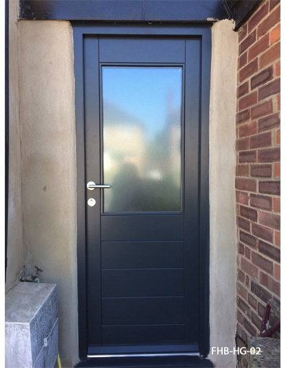 contemporary front door glazed