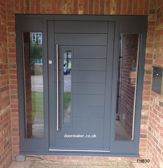 contemporary grey door and frame