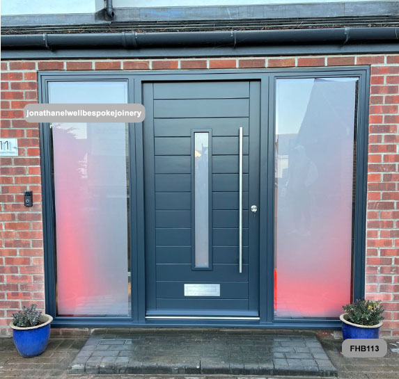 contemporary front door sidelights anthracite