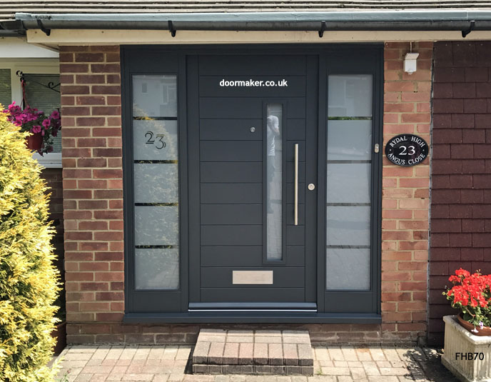 Contemporary Front Door With Sidelights London Door Company
