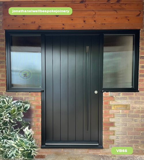 reeded glass contemporary door