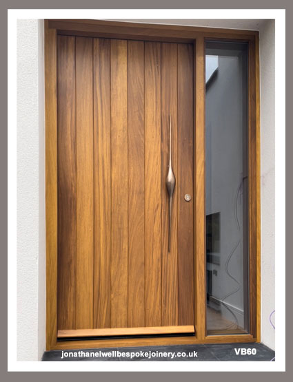 contemporary iroko front door