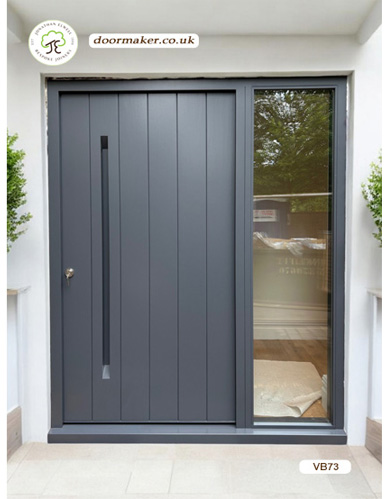contemporary door with concealed handle