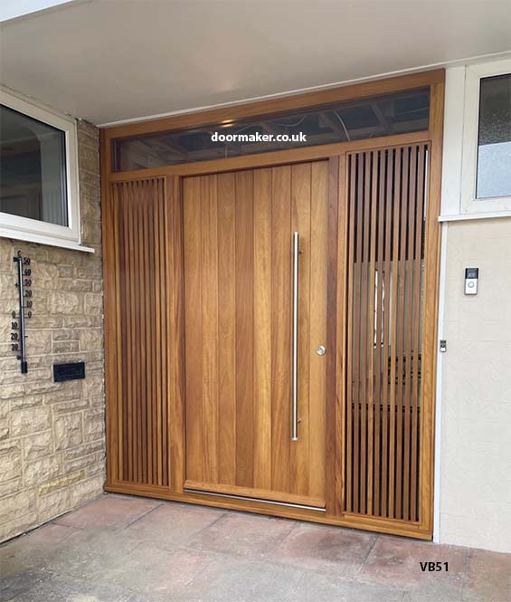 contemporary iroko doors
