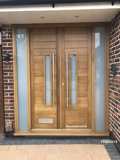 contemporary oak double doors