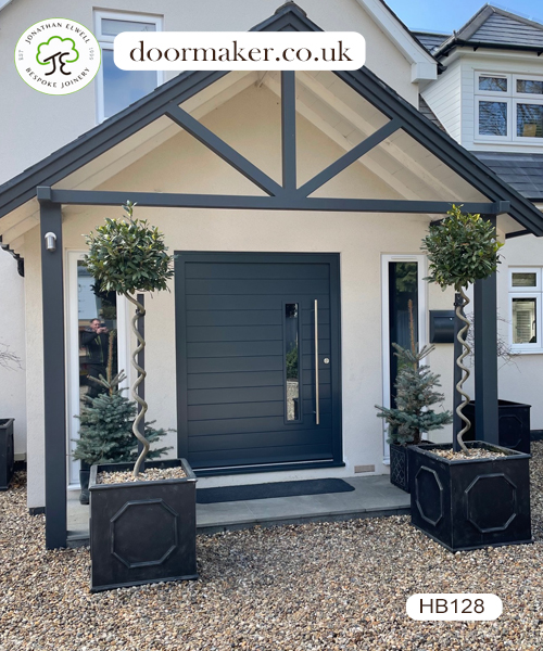 contemporary front door solid wood anthracite grey