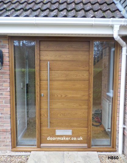 contemporary oak front door and sidelights