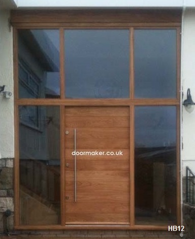 contemporary door glazed toplights and sidelights